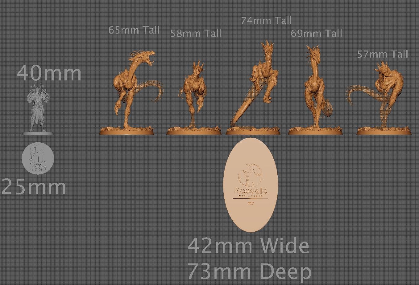 Velocisaurus Wild, Lord of the Print | Dungeons and Dragons | Pathfinder | Table Top RPG | 3D Printed Model