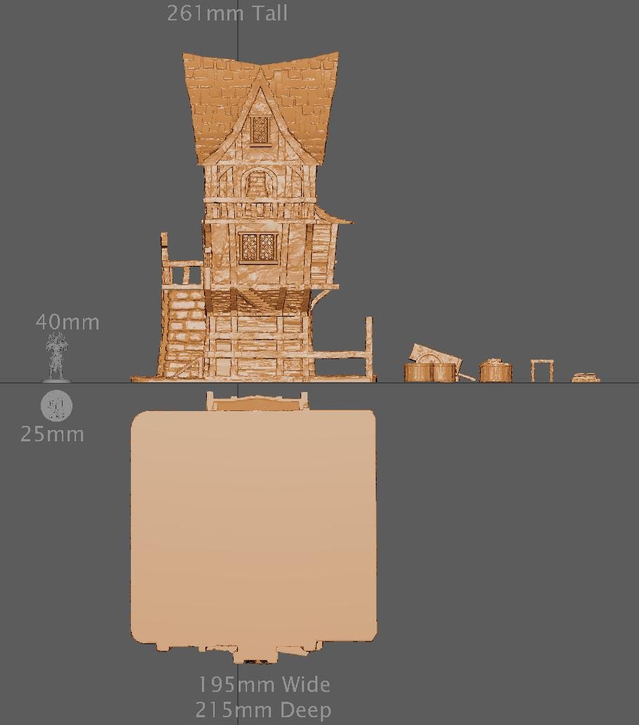 Cobblers House, Miniature Land | Dungeons and Dragons | Pathfinder | Table Top RPG | 3D Printed Model