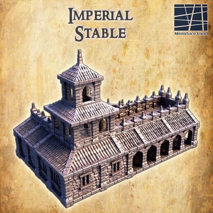 Imperial Stables, Miniature Land | Dungeons and Dragons | Pathfinder | Table Top RPG | 3D Printed Model