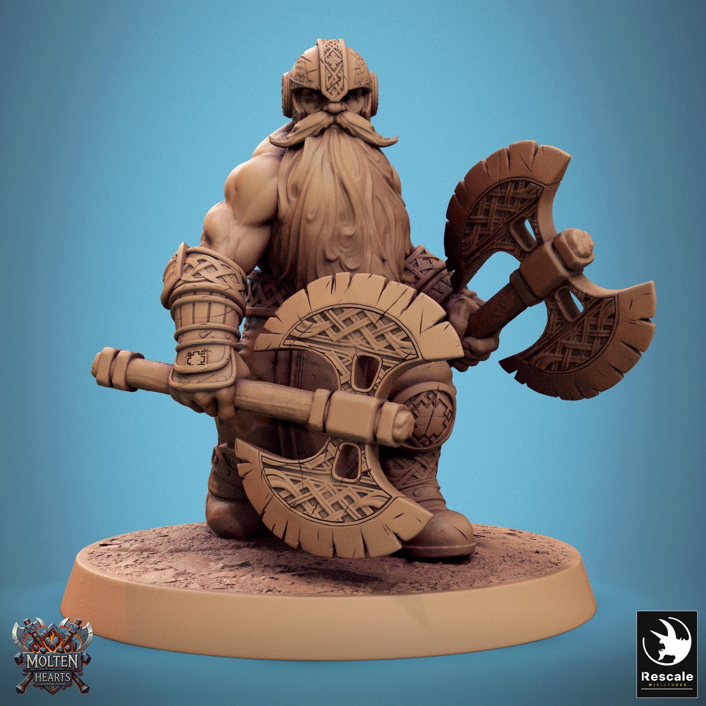Dwarf Warriors, Pack 3, Lord of the Print | Dungeons and Dragons | Pathfinder | Table Top RPG | 3D Printed Model