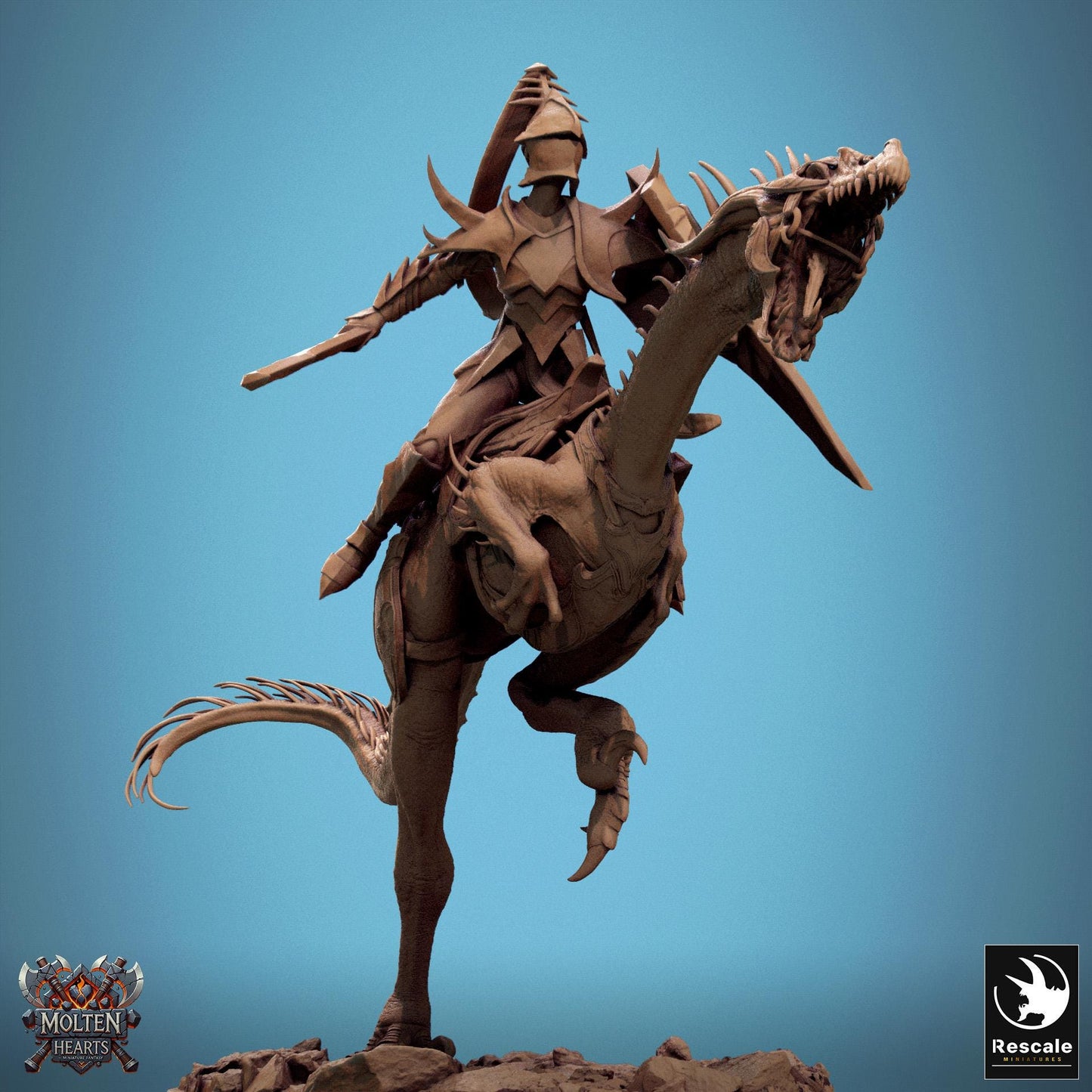 Velocisaurus Riders, Lord of the Print | Dungeons and Dragons | Pathfinder | Table Top RPG | 3D Printed Model