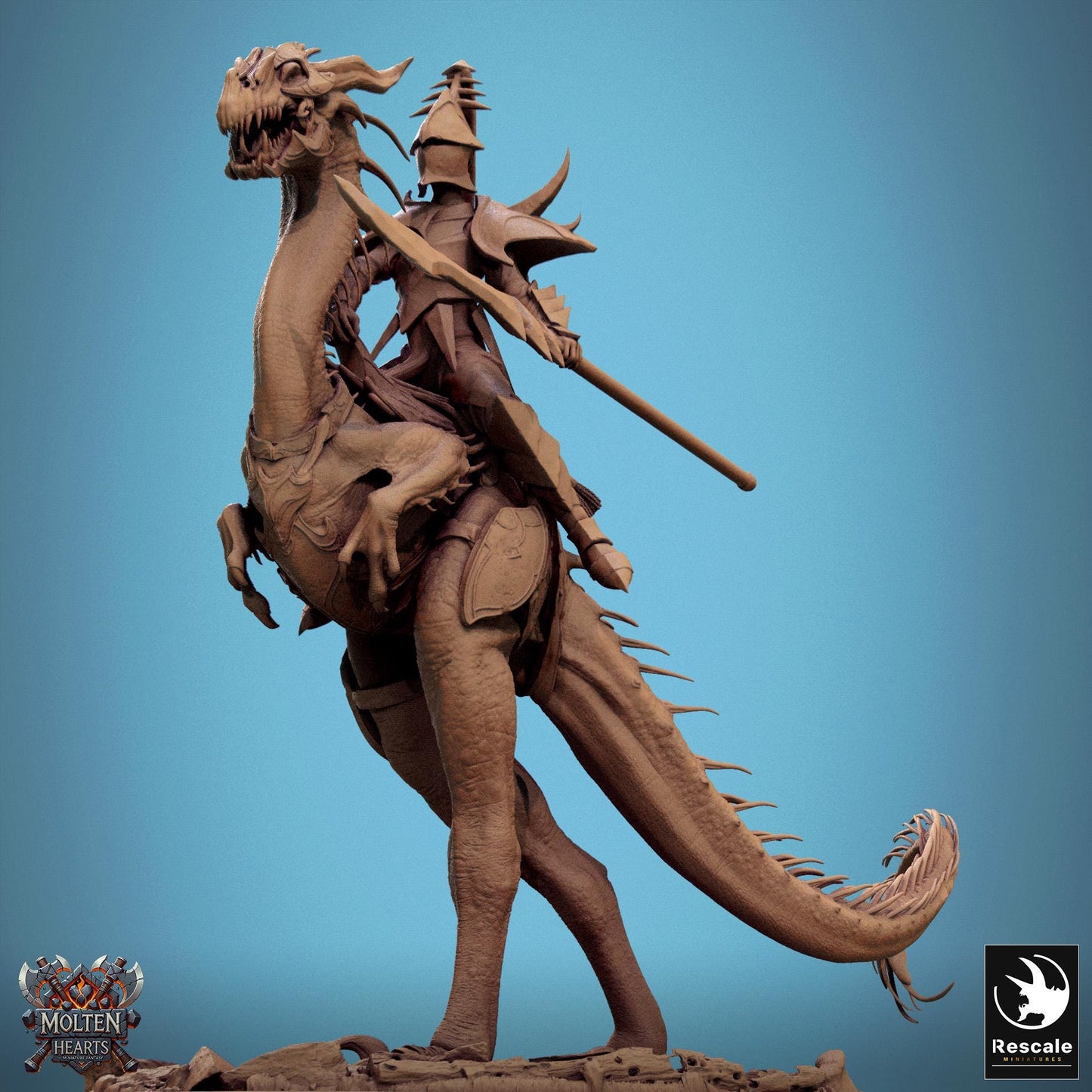 Velocisaurus Riders, Lord of the Print | Dungeons and Dragons | Pathfinder | Table Top RPG | 3D Printed Model