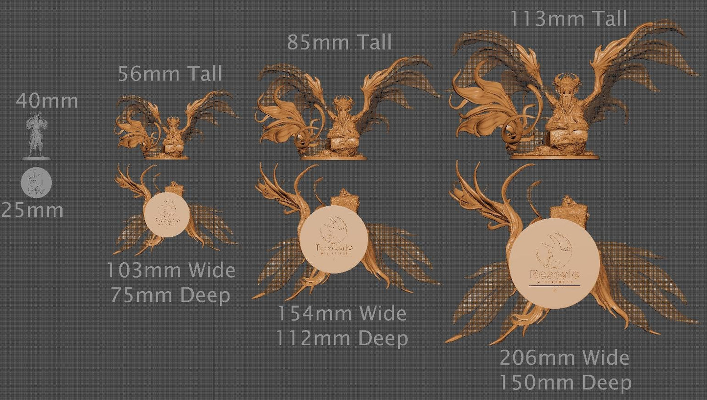 Bronze Dragon, Sitting, 2025 ver, Lord of the Print | Dungeons and Dragons | Pathfinder | Table Top RPG | 3D Printed Model