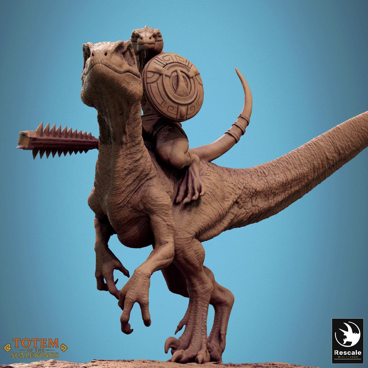 Velociraptor Riders, Lord of the Print | Dungeons and Dragons | Pathfinder | Table Top RPG | 3D Printed Model