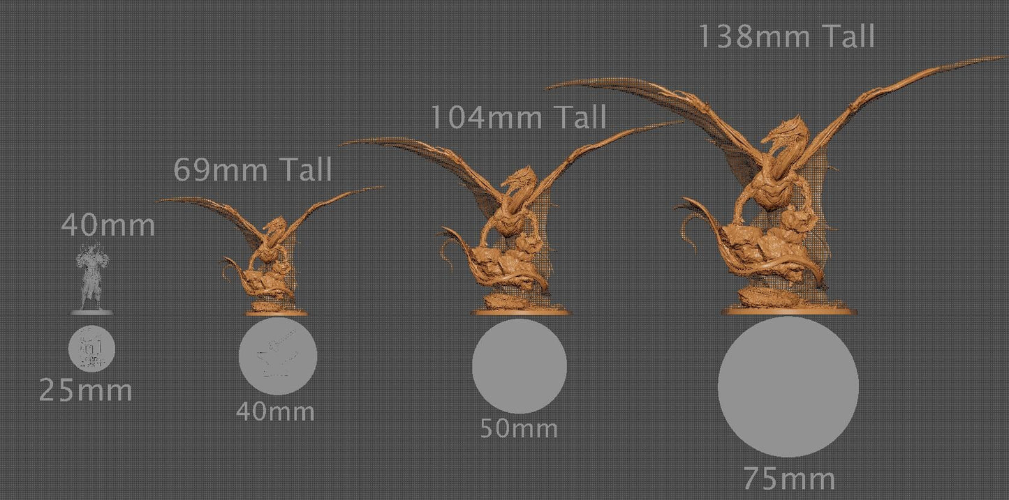 Copper Dragon, 2025 ver, Lord of the Print | Dungeons and Dragons | Pathfinder | Table Top RPG | 3D Printed Model