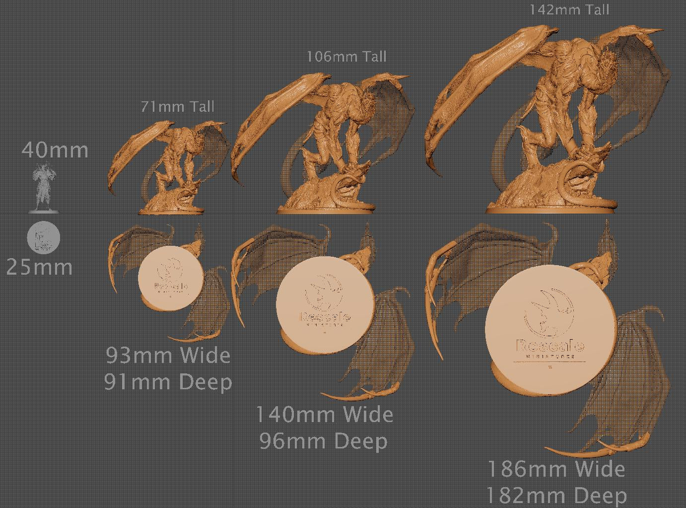 ZarKael, The Celestial Scourge, Lord of the Print | Dungeons and Dragons | Pathfinder | Table Top RPG | 3D Printed Model