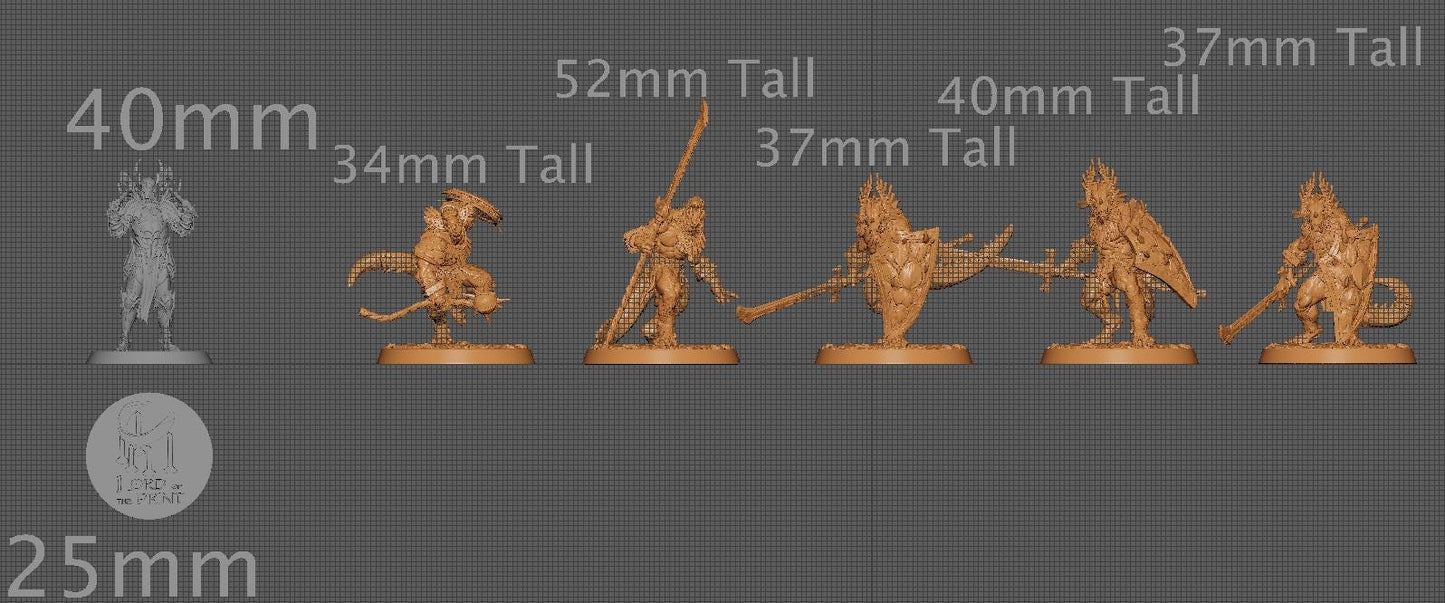 Warfang, Pack 2, Lord of the Print | Dungeons and Dragons | Pathfinder | Table Top RPG | 3D Printed Model