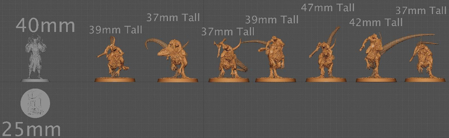 Velociraptor Riders, Lord of the Print | Dungeons and Dragons | Pathfinder | Table Top RPG | 3D Printed Model