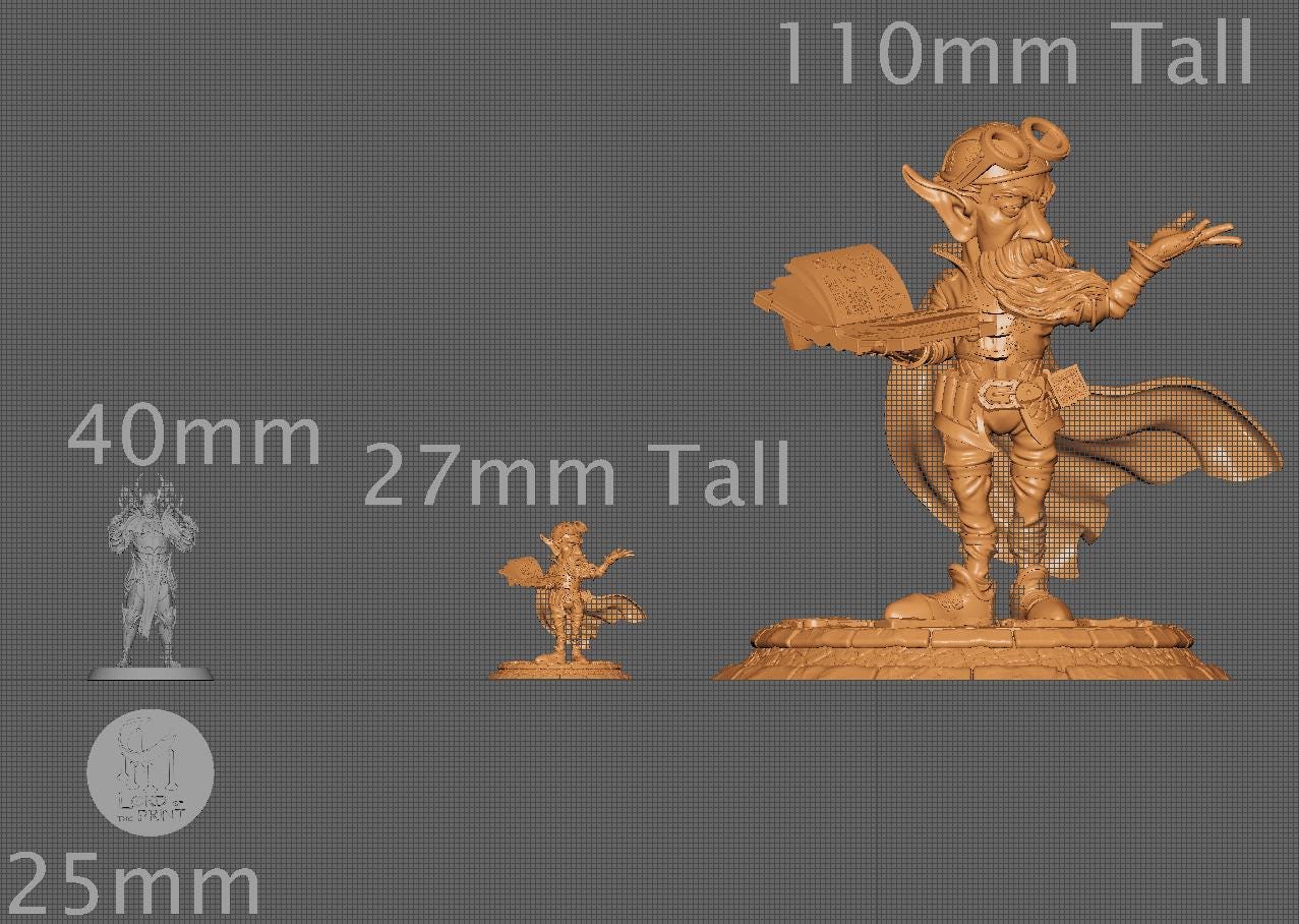 Alvyn the Alchemist, Pose 2, Powerful NPC, Ernest Nemirovsky | Dungeons and Dragons | Pathfinder | Table Top RPG | 3D Printed Model