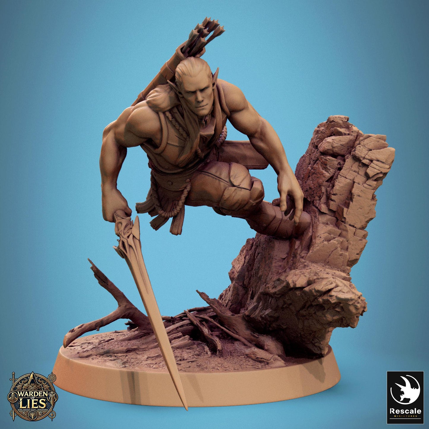 Moonlight Elves, Pack 1, Rescale Miniatures | Dungeons and Dragons | Pathfinder | Table Top RPG | 3D Printed Model