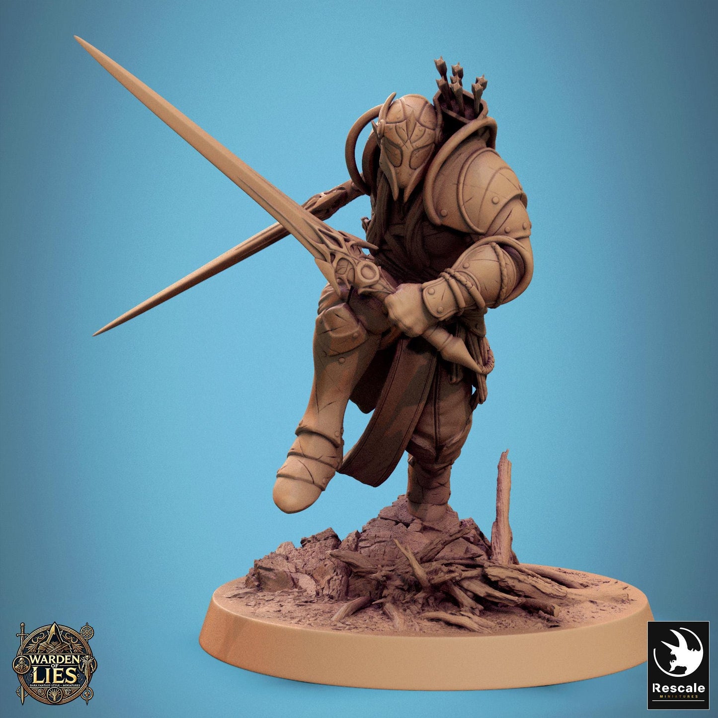 Moonlight Elves, Pack 1, Rescale Miniatures | Dungeons and Dragons | Pathfinder | Table Top RPG | 3D Printed Model
