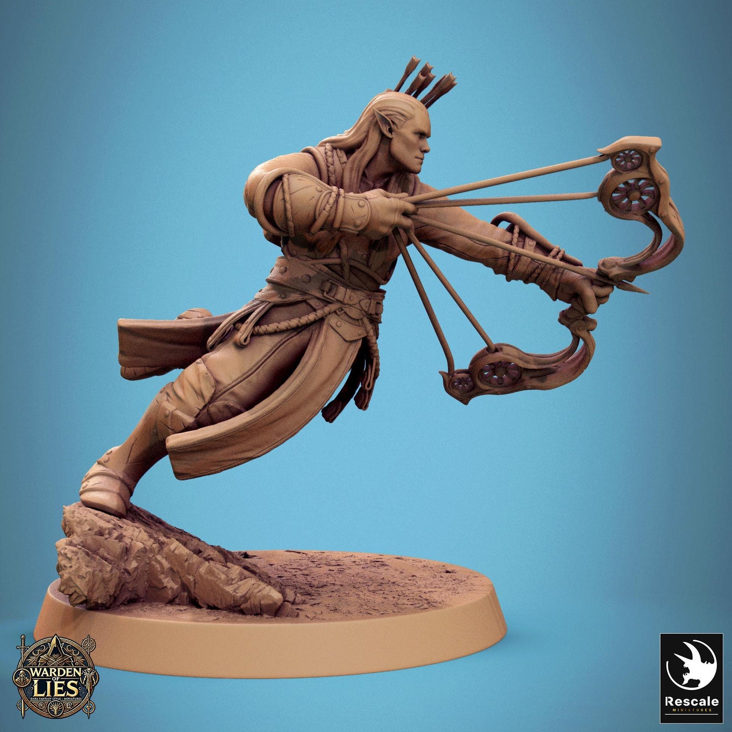 Moonlight Elves, Pack 1, Rescale Miniatures | Dungeons and Dragons | Pathfinder | Table Top RPG | 3D Printed Model