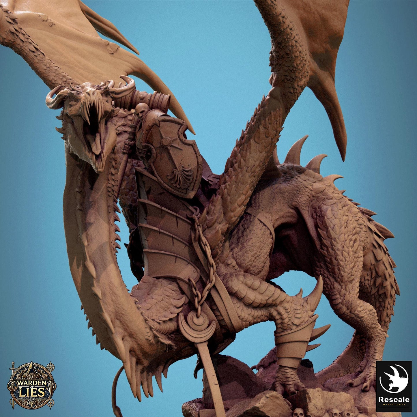Thorn Dragon, Rescale Miniatures | Dungeons and Dragons | Pathfinder | Table Top RPG | 3D Printed Model