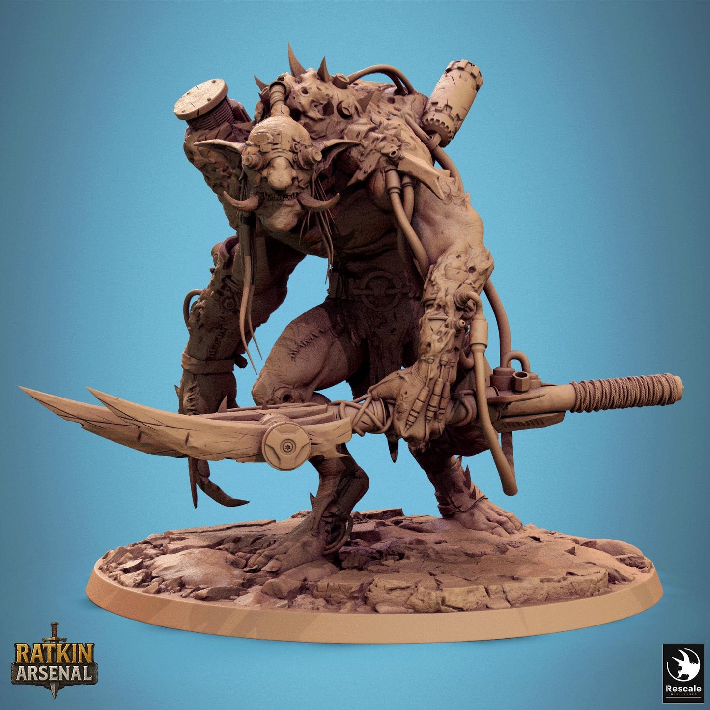 Blight Troll, Rescale Miniatures | Dungeons and Dragons | Pathfinder | Table Top RPG | 3D Printed Model