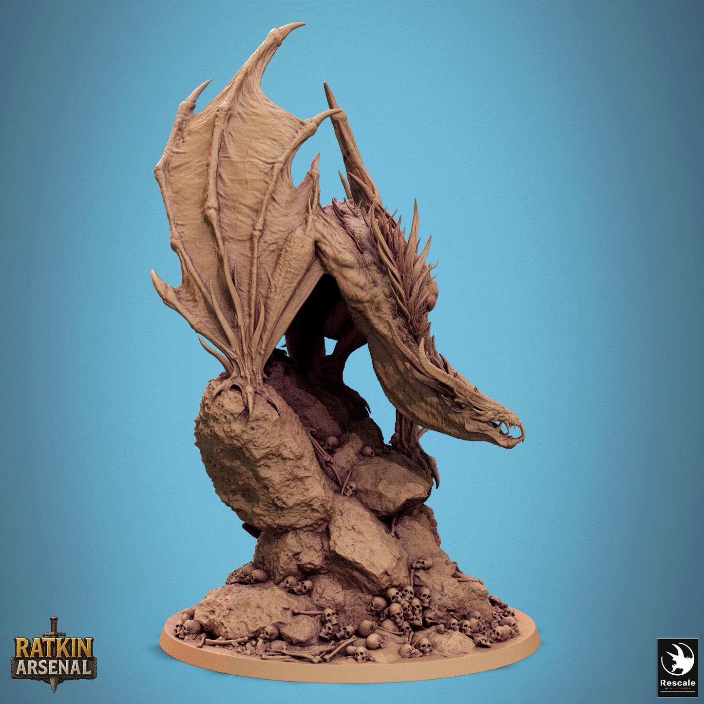 Blind Crypt Wyrm, Rescale Miniatures | Dungeons and Dragons | Pathfinder | Table Top RPG | 3D Printed Model