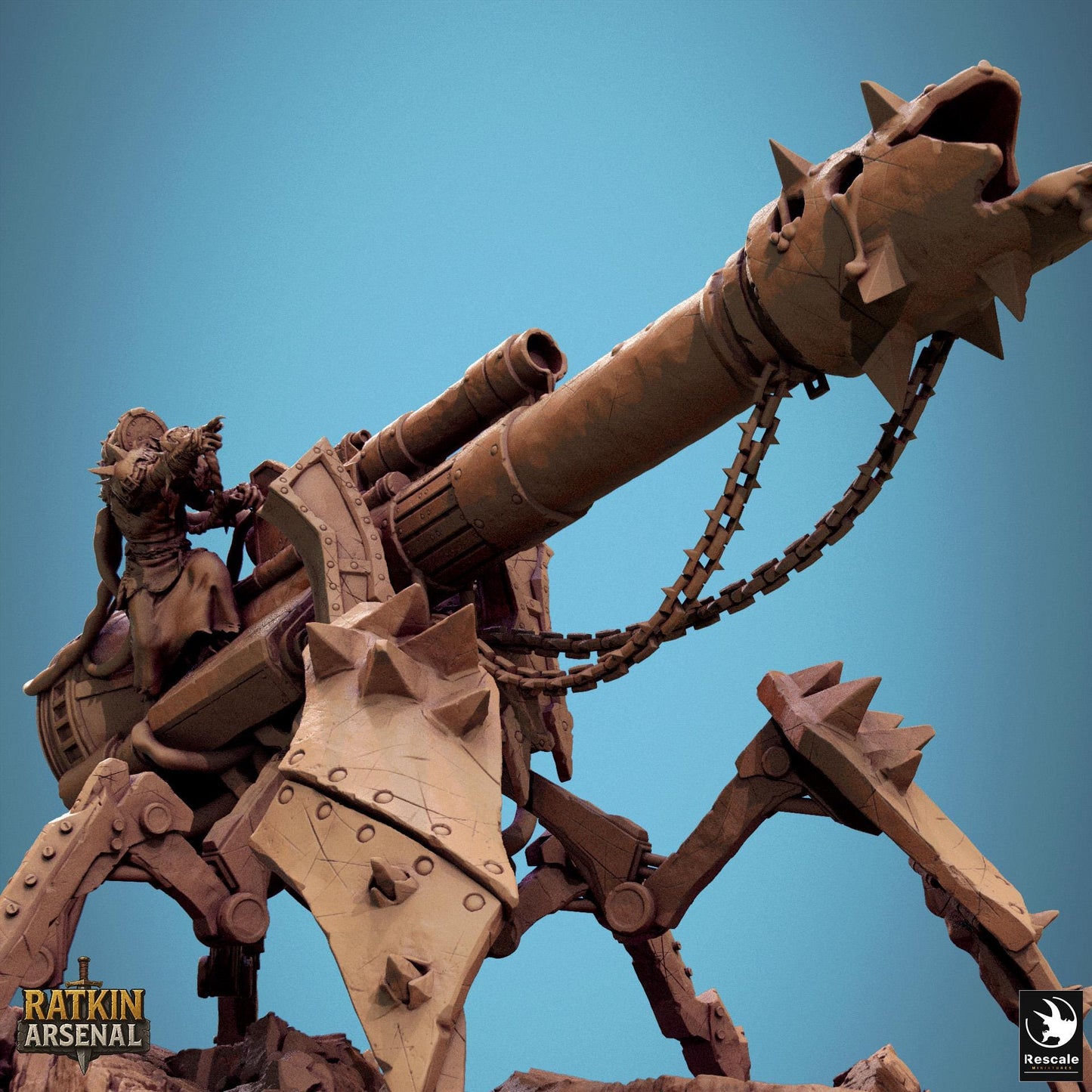 Heavy Plasma Cannon, Rescale Miniatures | Dungeons and Dragons | Pathfinder | Table Top RPG | 3D Printed Model