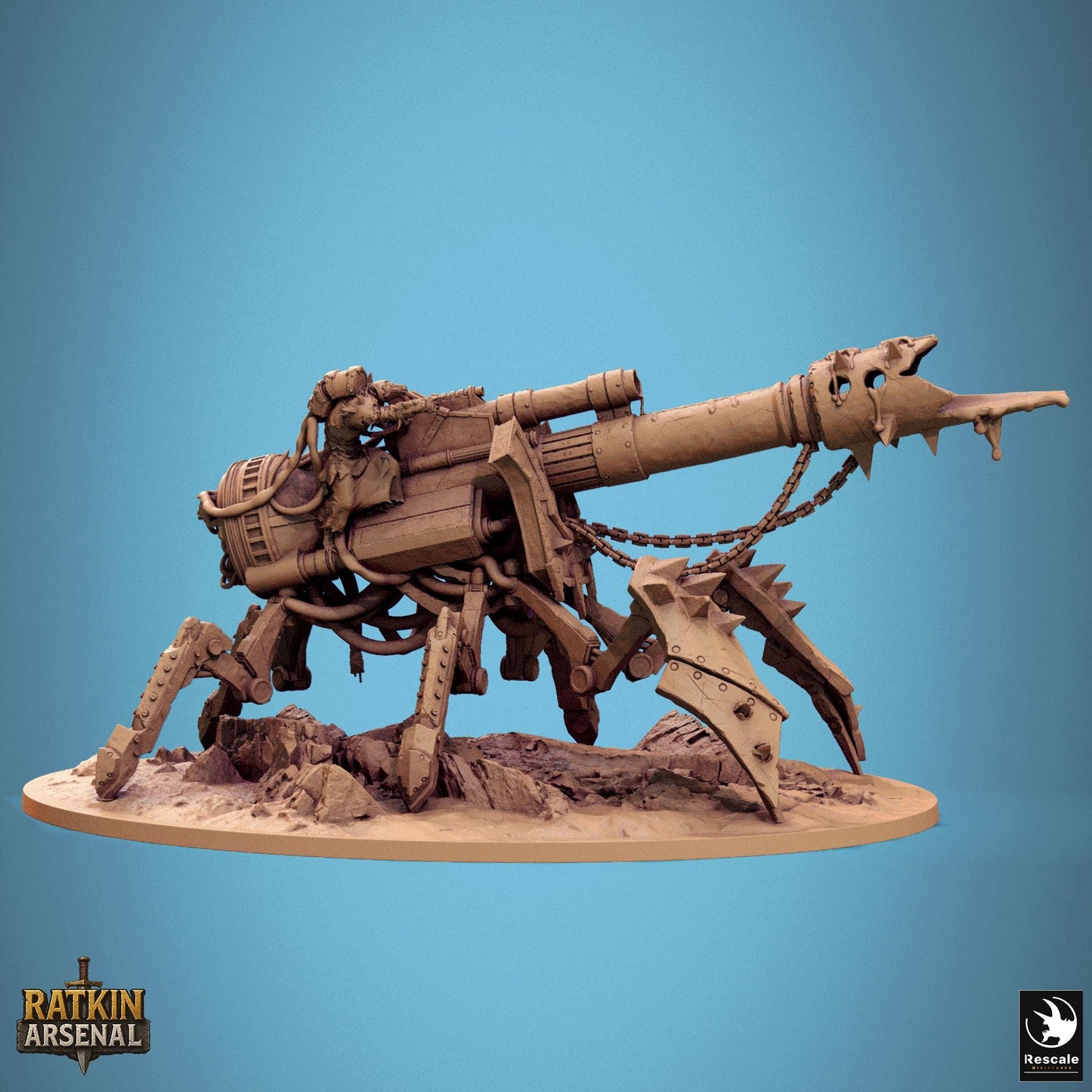 Heavy Plasma Cannon, Rescale Miniatures | Dungeons and Dragons | Pathfinder | Table Top RPG | 3D Printed Model