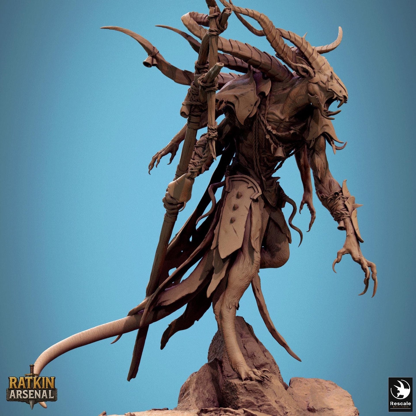 Muck Priest, Rescale Miniatures | Dungeons and Dragons | Pathfinder | Table Top RPG | 3D Printed Model