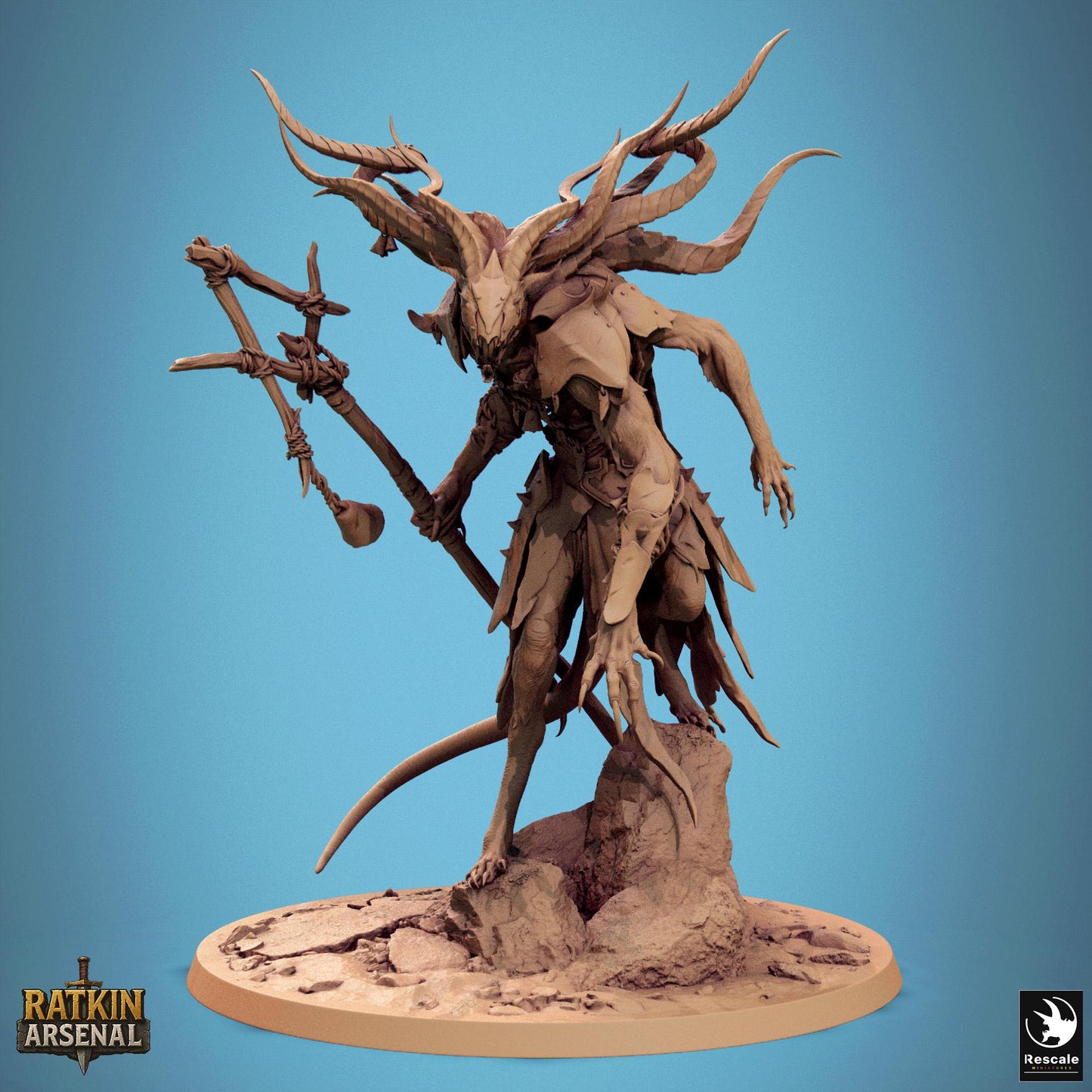 Muck Priest, Rescale Miniatures | Dungeons and Dragons | Pathfinder | Table Top RPG | 3D Printed Model