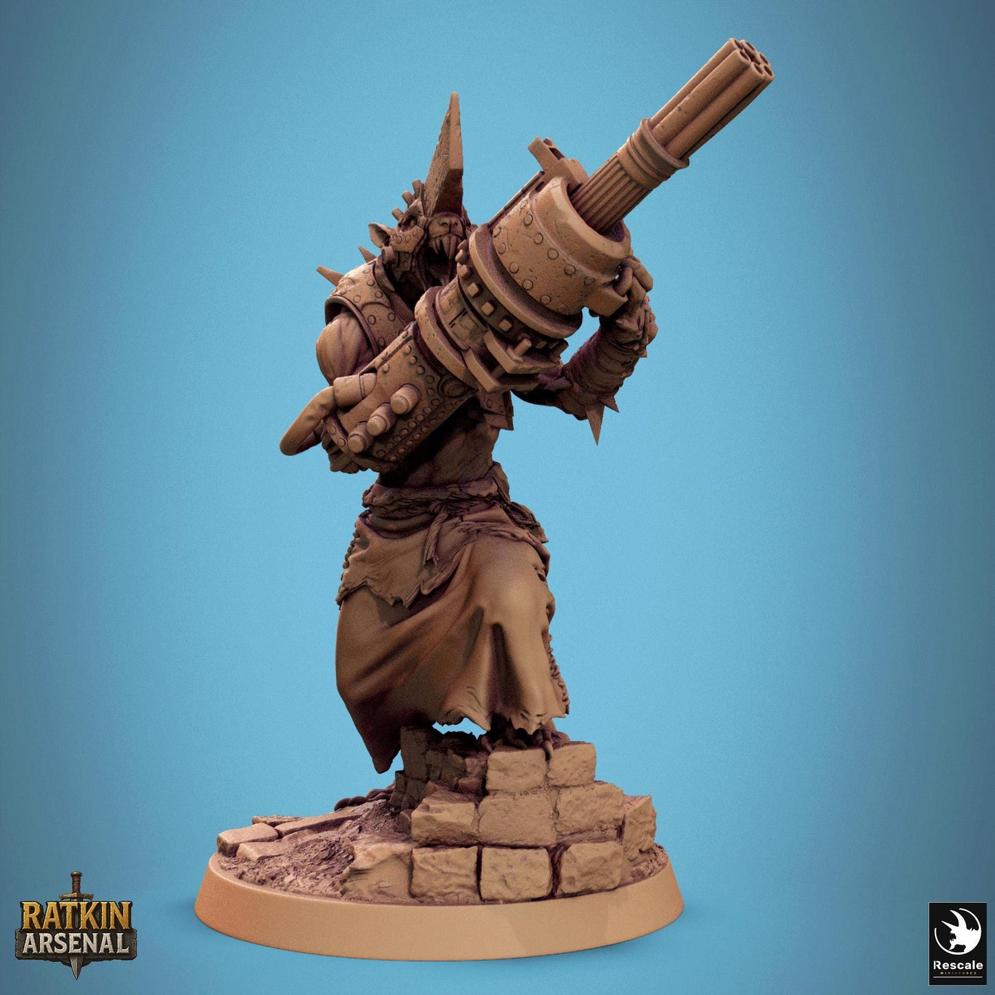 Ratfolk Gunner Elites, Rescale Miniatures | Dungeons and Dragons | Pathfinder | Table Top RPG | 3D Printed Model