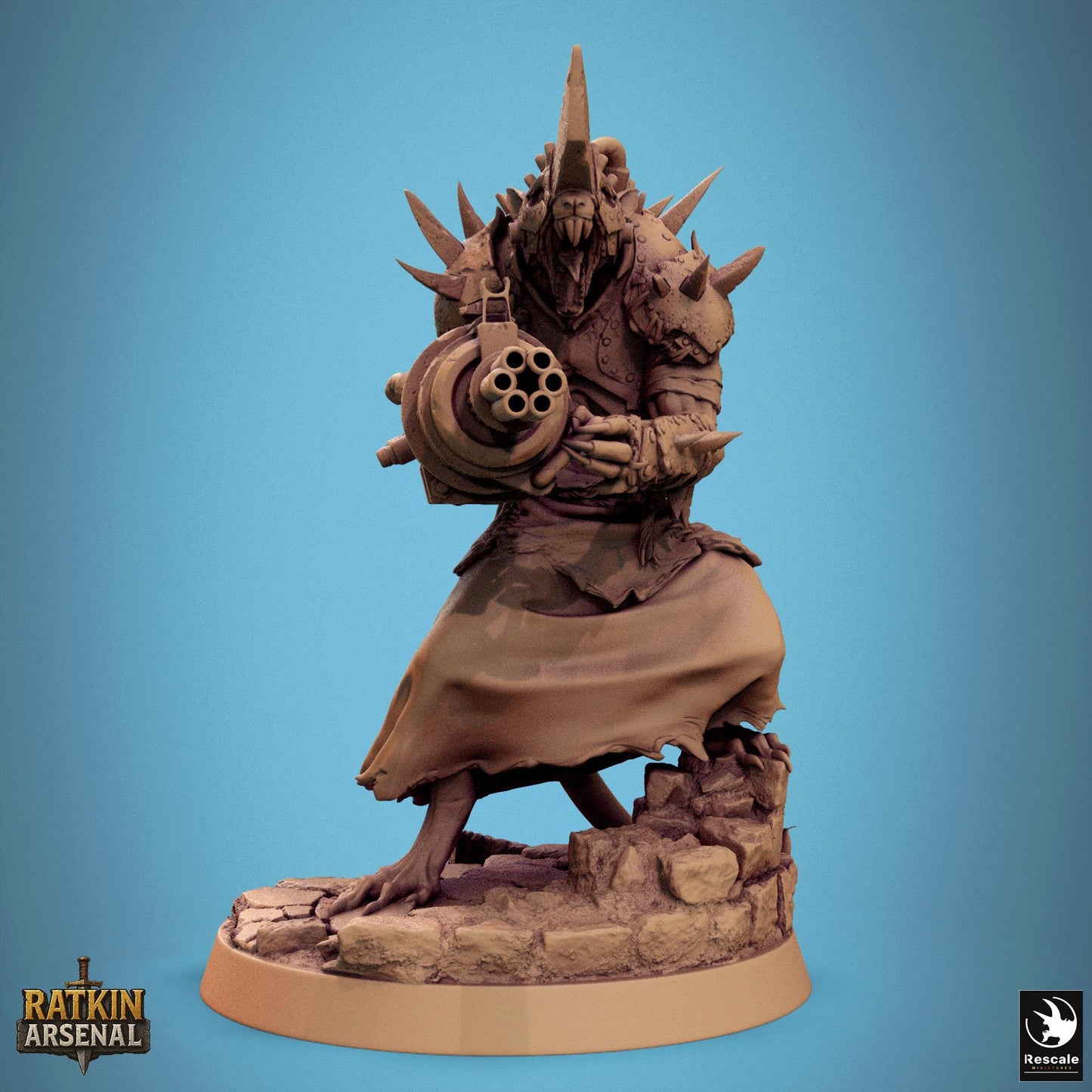 Ratfolk Gunner Elites, Rescale Miniatures | Dungeons and Dragons | Pathfinder | Table Top RPG | 3D Printed Model
