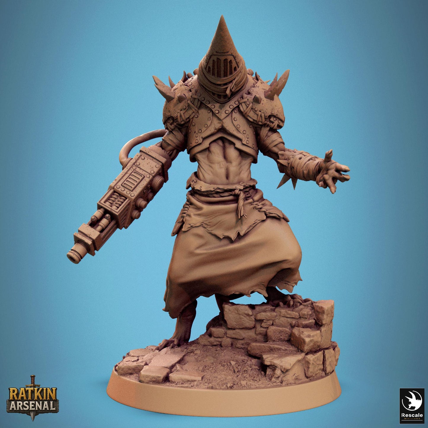 Ratfolk of the Mutilated Mask, Rescale Miniatures | Dungeons and Dragons | Pathfinder | Table Top RPG | 3D Printed Model