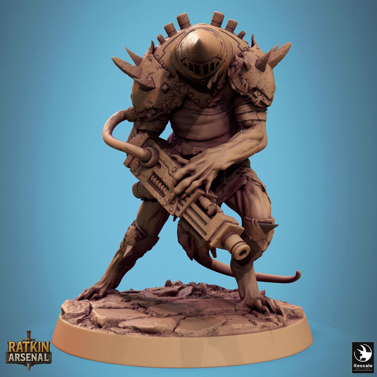 Ratfolk of the Mutilated Mask, Rescale Miniatures | Dungeons and Dragons | Pathfinder | Table Top RPG | 3D Printed Model