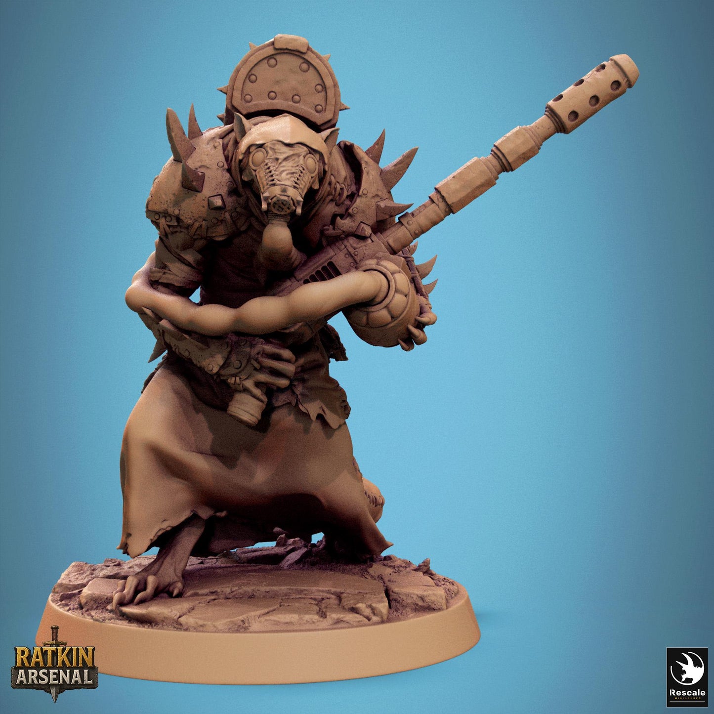 Ratfolk Plasma Plague, Rescale Miniatures | Dungeons and Dragons | Pathfinder | Table Top RPG | 3D Printed Model