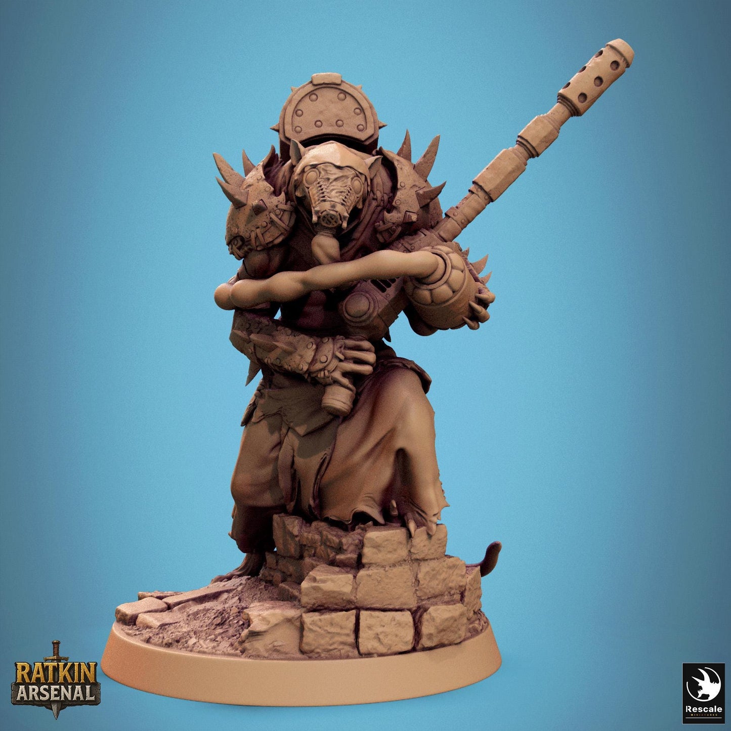Ratfolk Plasma Plague, Rescale Miniatures | Dungeons and Dragons | Pathfinder | Table Top RPG | 3D Printed Model
