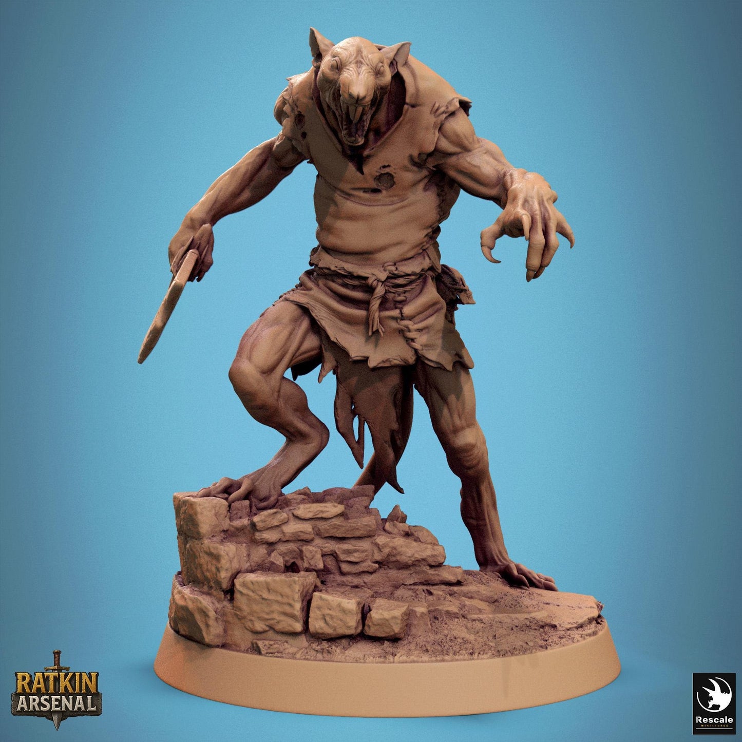 Ratfolk Soldiers, Pack 3, Rescale Miniatures | Dungeons and Dragons | Pathfinder | Table Top RPG | 3D Printed Model