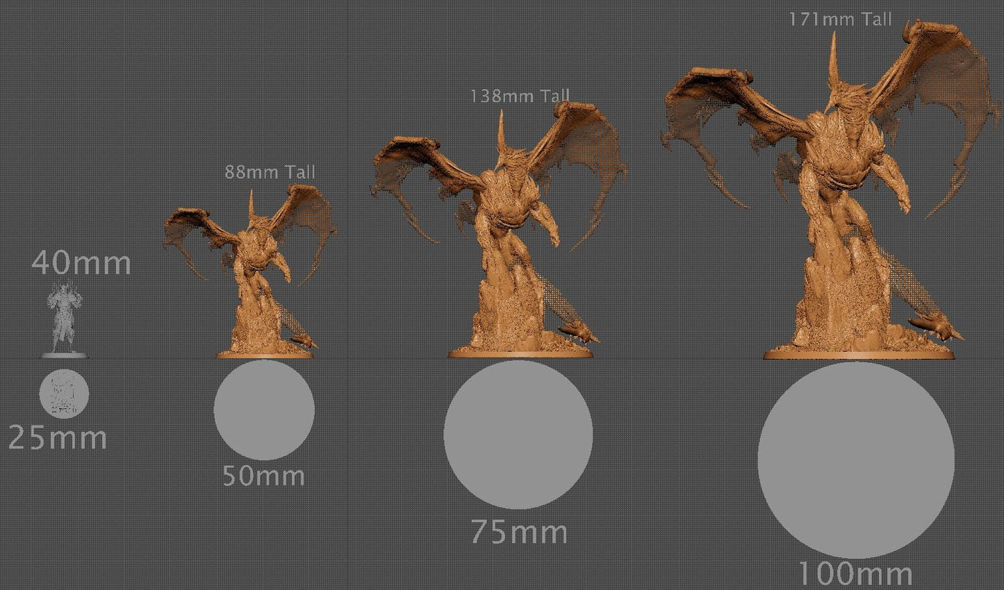 Chromatic Blue Dragon, 2025 Redesign, Rescale Miniatures | Dungeons and Dragons | Pathfinder | Table Top RPG | 3D Printed Model