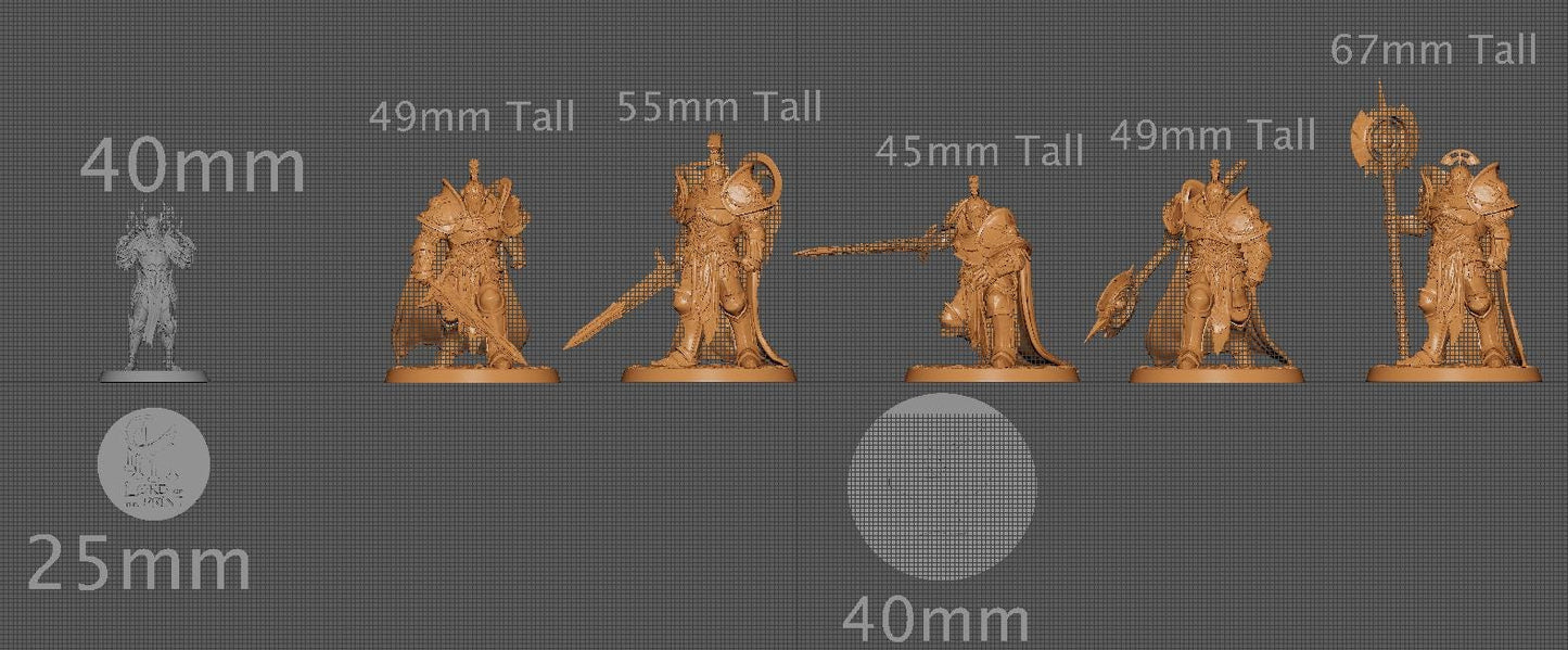 Radiant Legion, Pack 1, Rescale Miniatures | Dungeons and Dragons | Pathfinder | Table Top RPG | 3D Printed Model