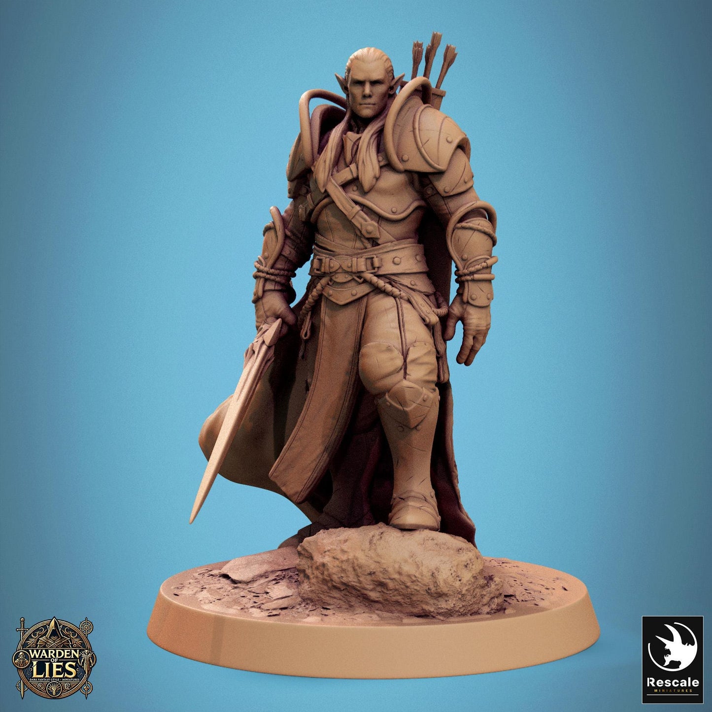 Moonlight Elves, Pack 2, Rescale Miniatures | Dungeons and Dragons | Pathfinder | Table Top RPG | 3D Printed Model