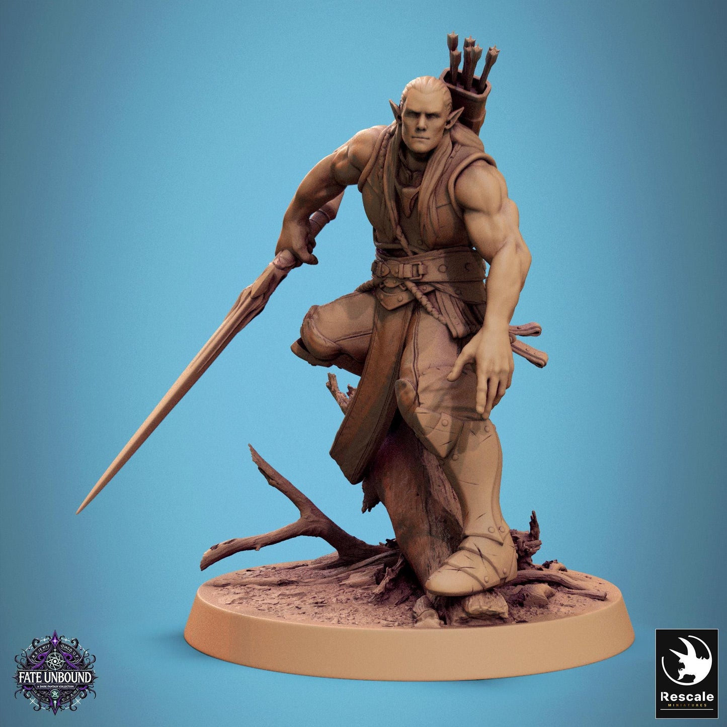 Moonlight Elves, Pack 3, Rescale Miniatures | Dungeons and Dragons | Pathfinder | Table Top RPG | 3D Printed Model