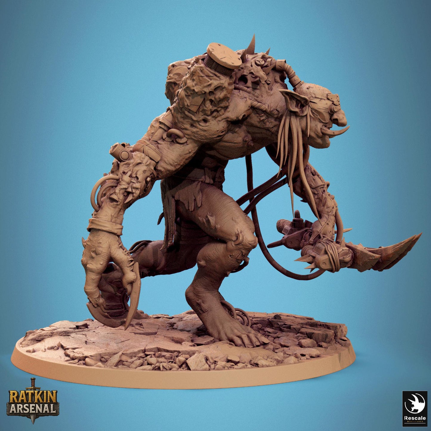 Blight Troll, Rescale Miniatures | Dungeons and Dragons | Pathfinder | Table Top RPG | 3D Printed Model