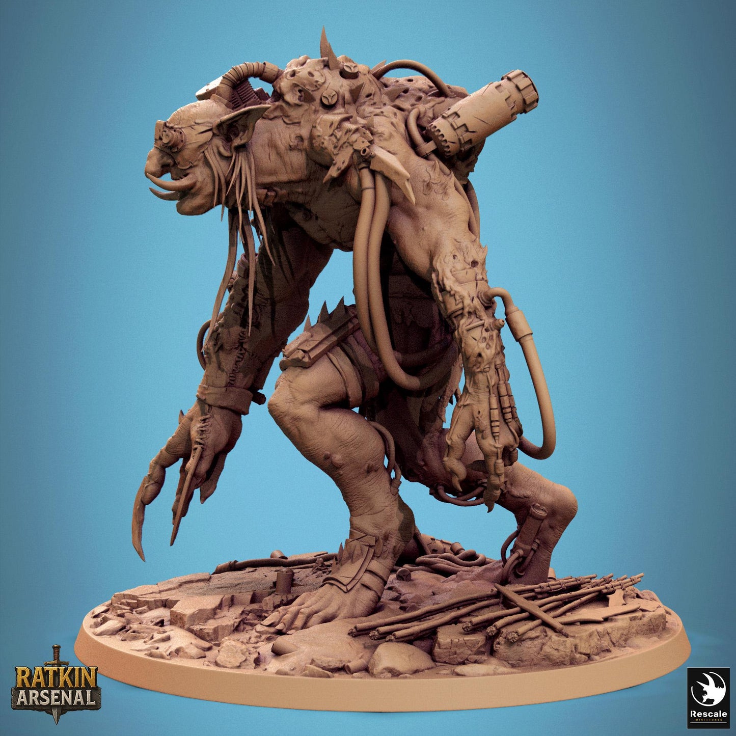 Blight Troll, Rescale Miniatures | Dungeons and Dragons | Pathfinder | Table Top RPG | 3D Printed Model