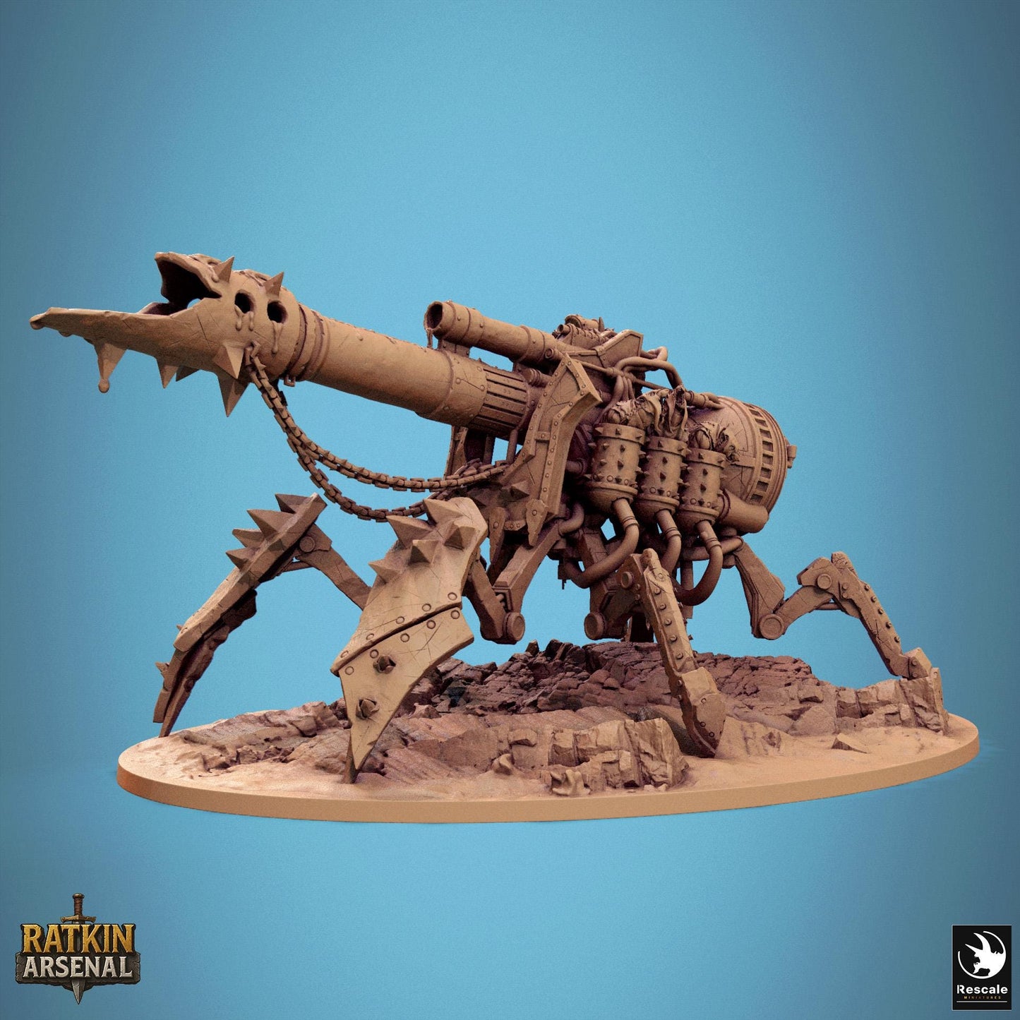 Heavy Plasma Cannon, Rescale Miniatures | Dungeons and Dragons | Pathfinder | Table Top RPG | 3D Printed Model