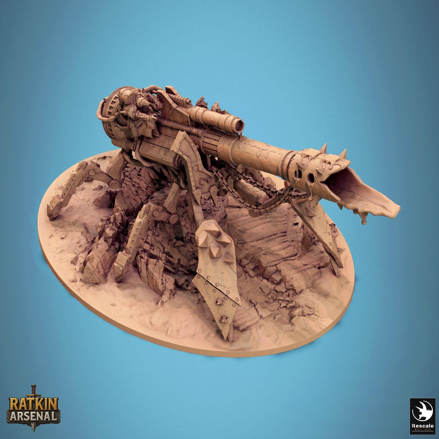 Heavy Plasma Cannon, Rescale Miniatures | Dungeons and Dragons | Pathfinder | Table Top RPG | 3D Printed Model