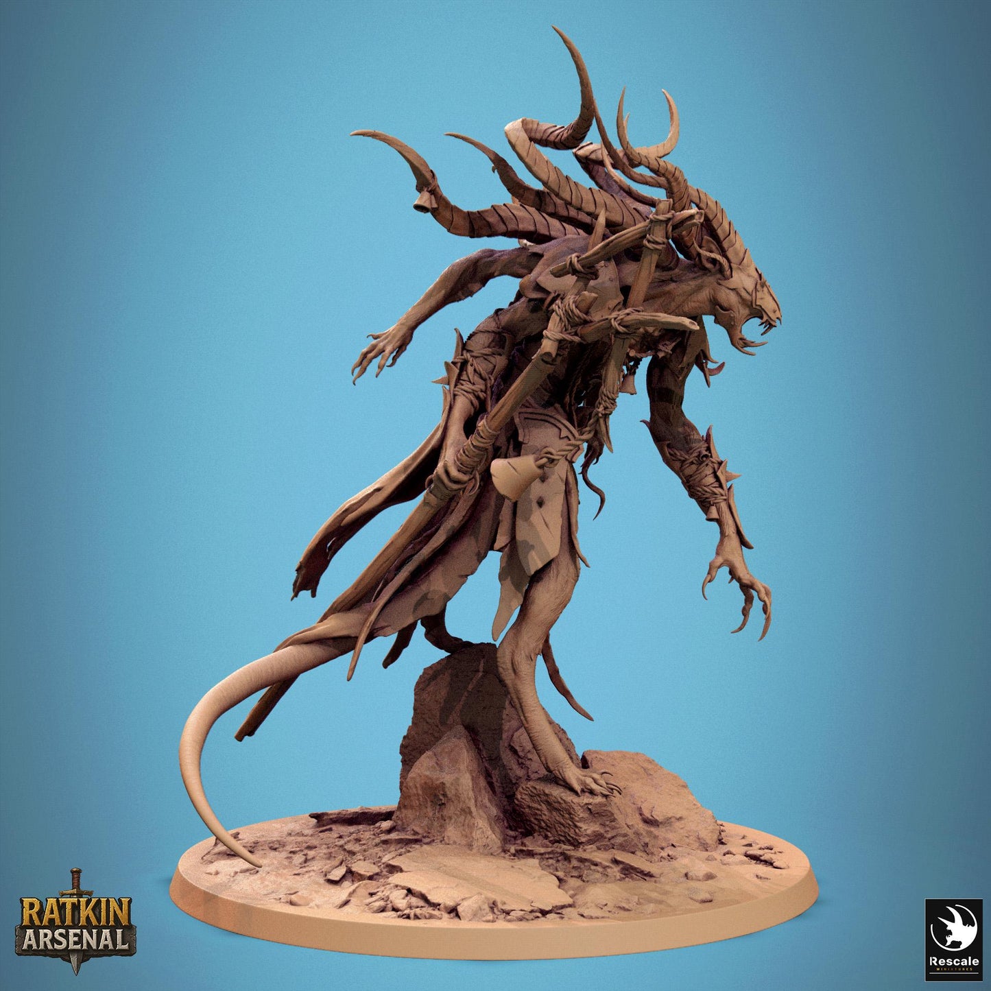 Muck Priest, Rescale Miniatures | Dungeons and Dragons | Pathfinder | Table Top RPG | 3D Printed Model
