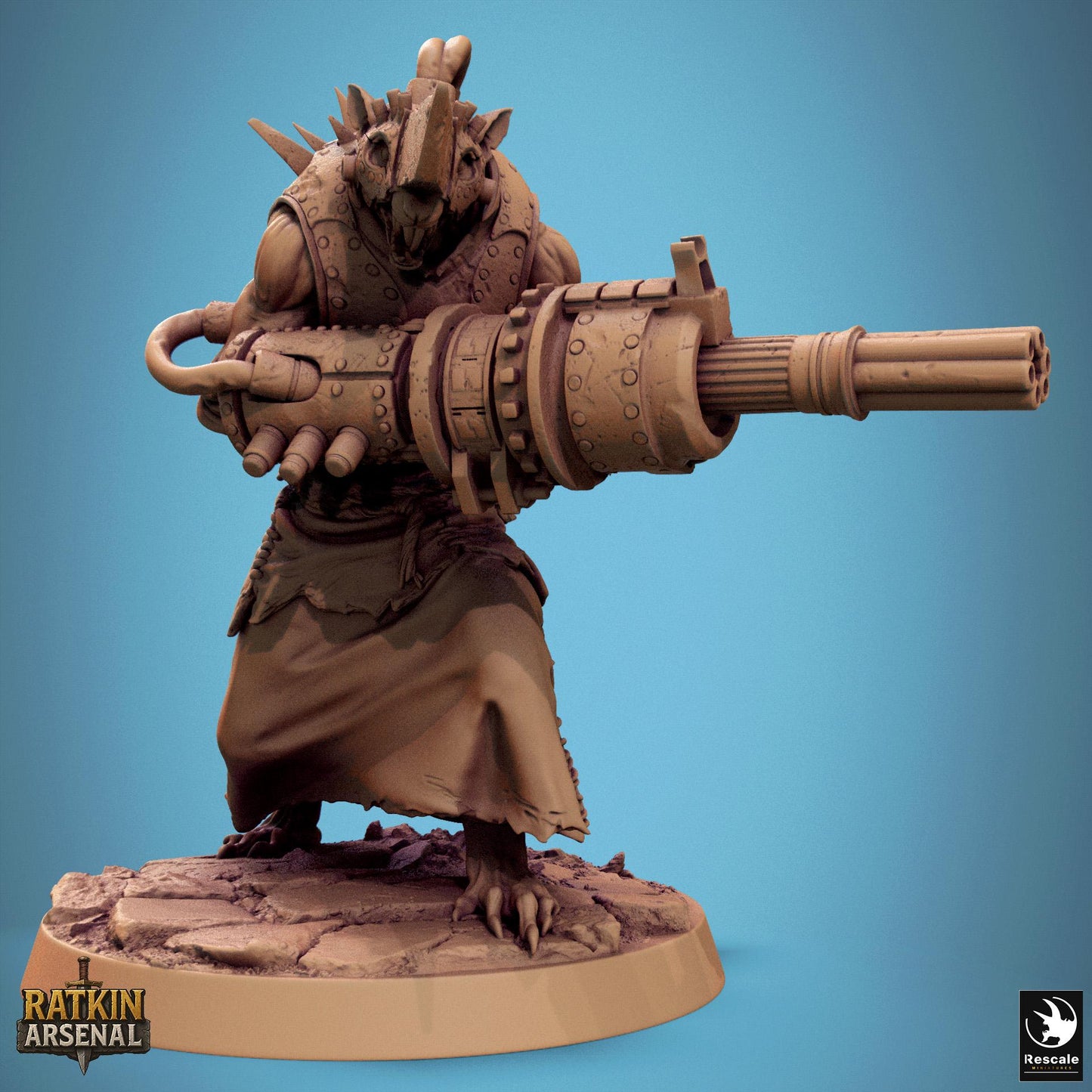 Ratfolk Gunner Elites, Rescale Miniatures | Dungeons and Dragons | Pathfinder | Table Top RPG | 3D Printed Model