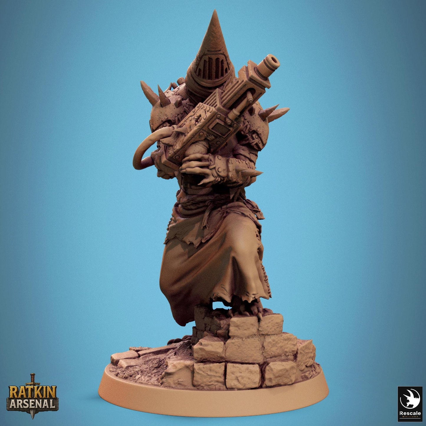 Ratfolk of the Mutilated Mask, Rescale Miniatures | Dungeons and Dragons | Pathfinder | Table Top RPG | 3D Printed Model