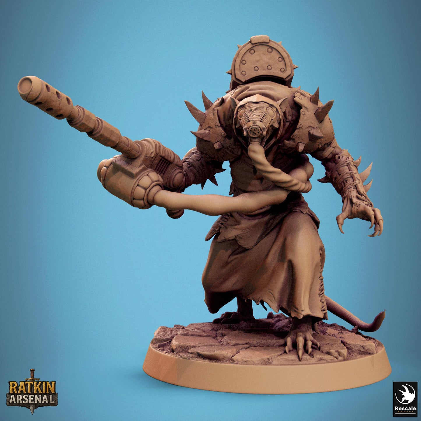 Ratfolk Plasma Plague, Rescale Miniatures | Dungeons and Dragons | Pathfinder | Table Top RPG | 3D Printed Model