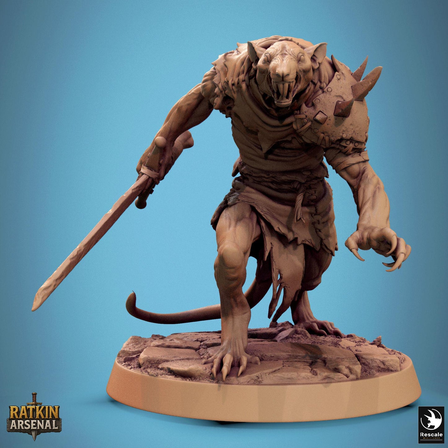 Ratfolk Soldiers, Pack 1, Rescale Miniatures | Dungeons and Dragons | Pathfinder | Table Top RPG | 3D Printed Model
