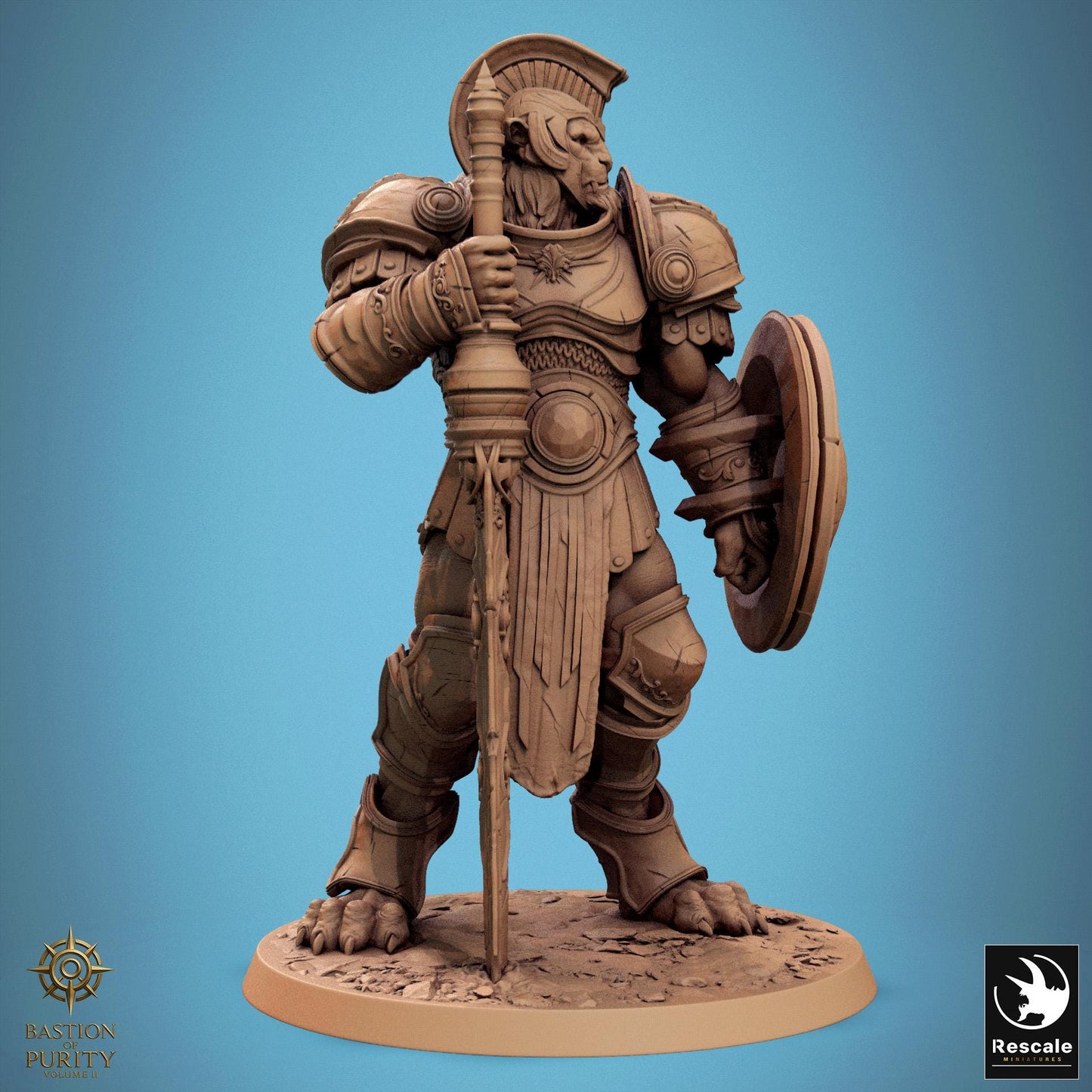 Leonin Warriors, Rescale Miniatures | Dungeons and Dragons | Pathfinder | Table Top RPG | 3D Printed Model