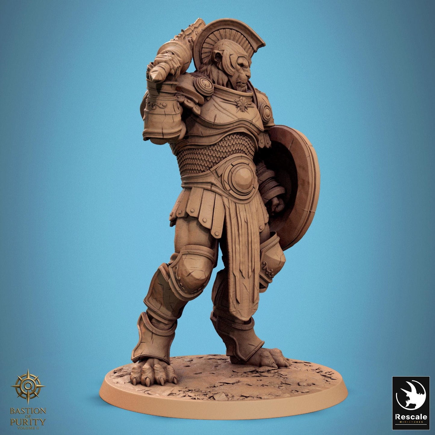 Leonin Warriors, Rescale Miniatures | Dungeons and Dragons | Pathfinder | Table Top RPG | 3D Printed Model