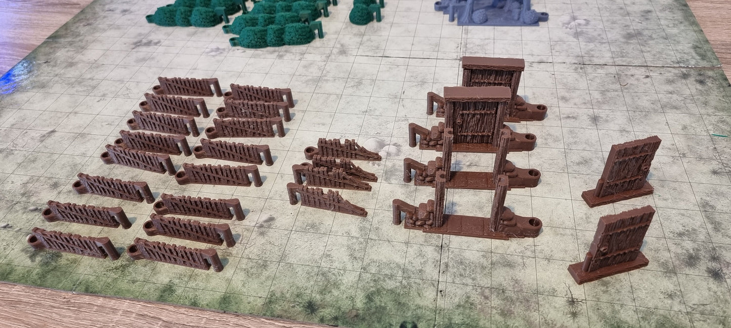 Modular Walls | Dungeons and Dragons | Pathfinder | Table Top RPG | 3D Printed Model