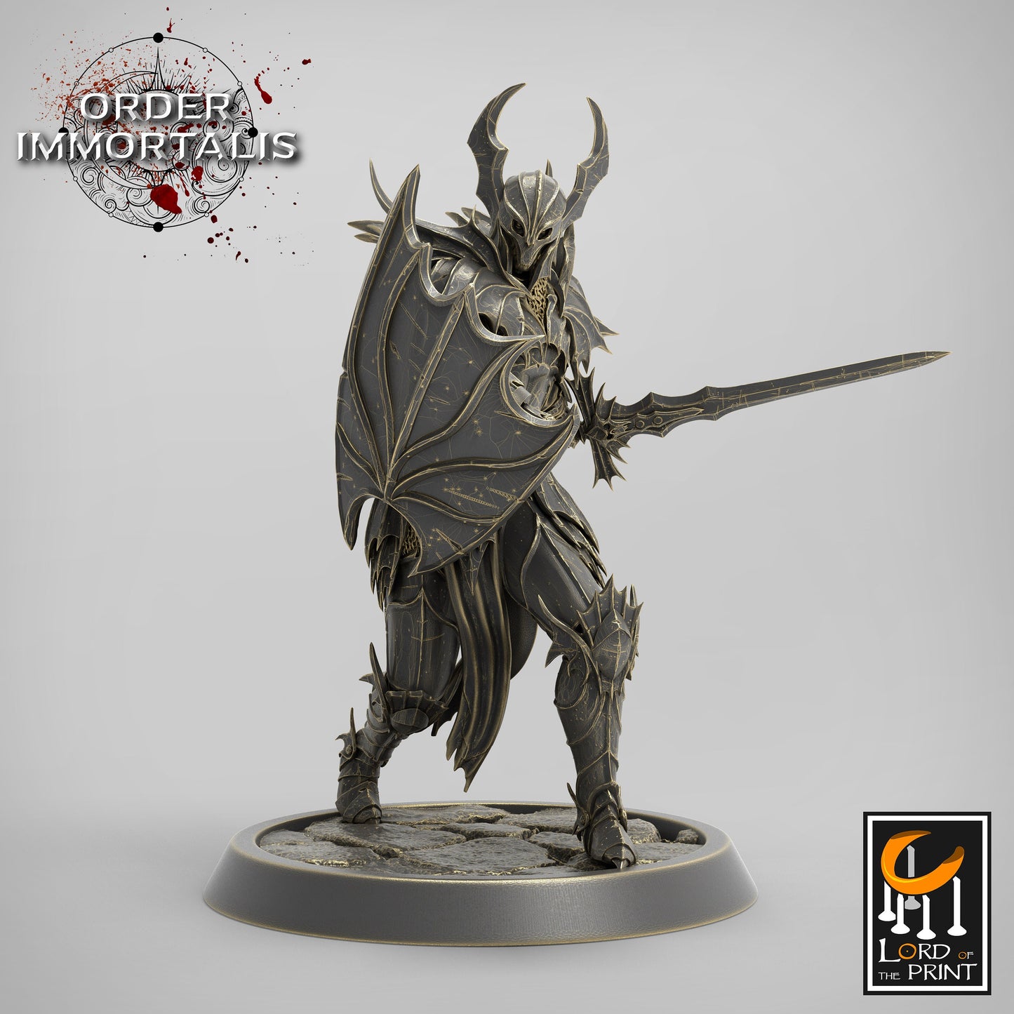 Blood knight Longsword Squadron, Order Immortalis, Lord of the Print | Dungeons and Dragons | Pathfinder | Table Top RPG | 3D Printed Model