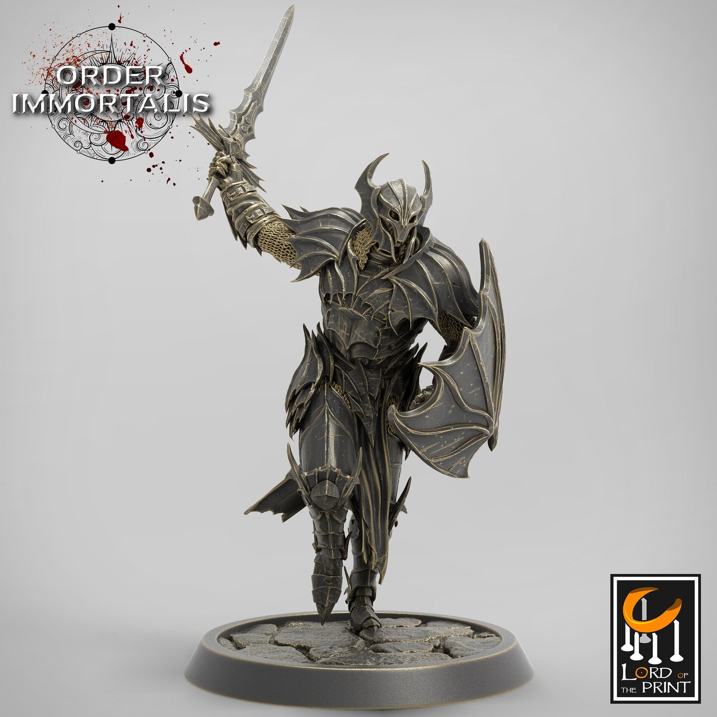 Blood knight Longsword Squadron, Order Immortalis, Lord of the Print | Dungeons and Dragons | Pathfinder | Table Top RPG | 3D Printed Model