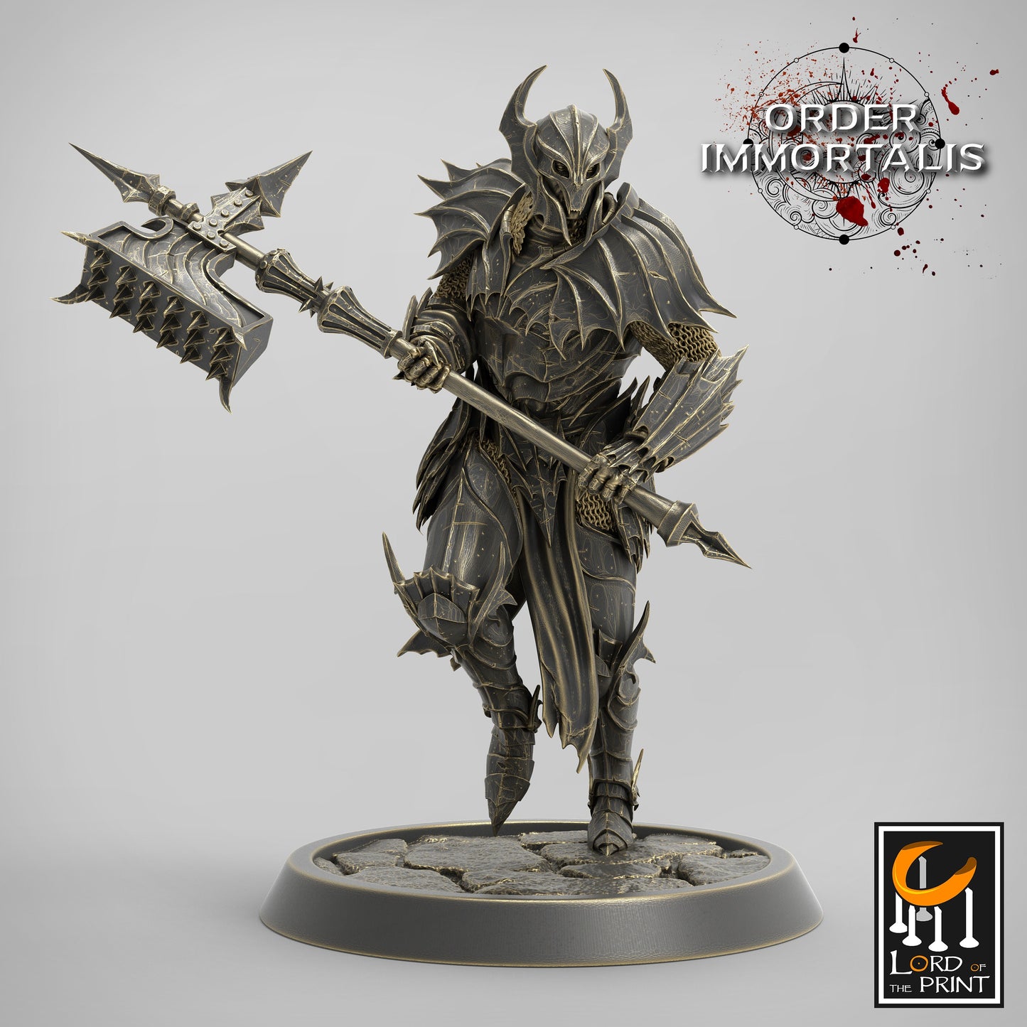 Blood knight Hammer Squadron, Order Immortalis, Lord of the Print | Dungeons and Dragons | Pathfinder | Table Top RPG | 3D Printed Model