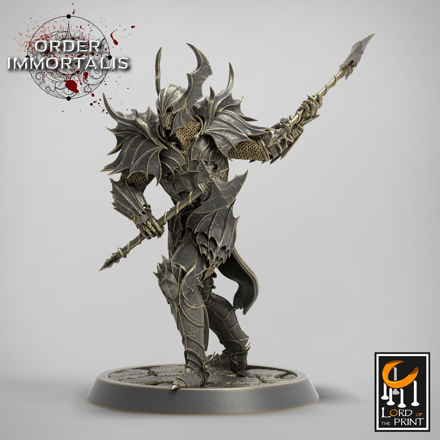 Blood knight Double Axe Squadron, Order Immortalis, Lord of the Print | Dungeons and Dragons | Pathfinder | Table Top RPG | 3D Printed Model